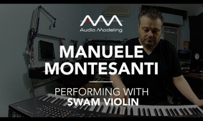 Manuele Montesanti performing with SWAM Violin